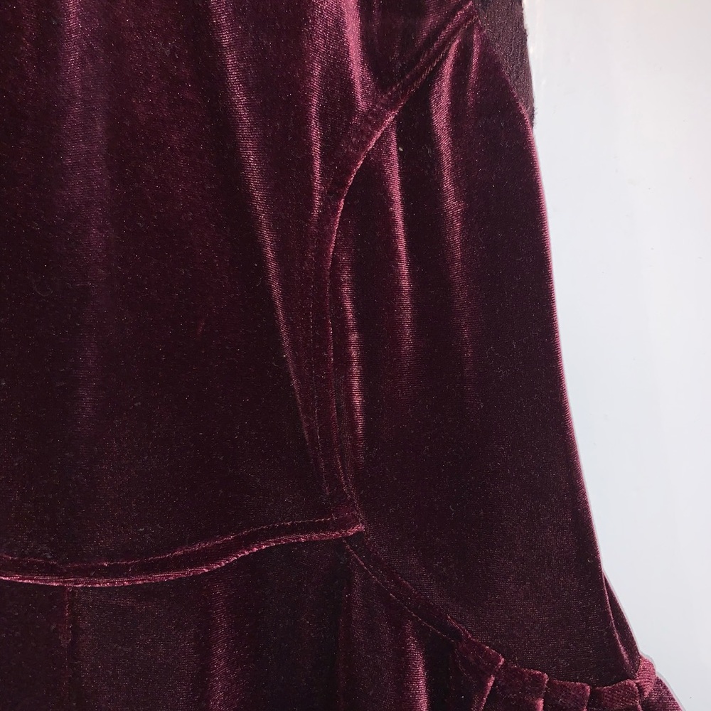 Free People Intimately Nightshade Velvet & Lace Halter Dress In Deep Cherry-NWT! - Picture 16 of 16